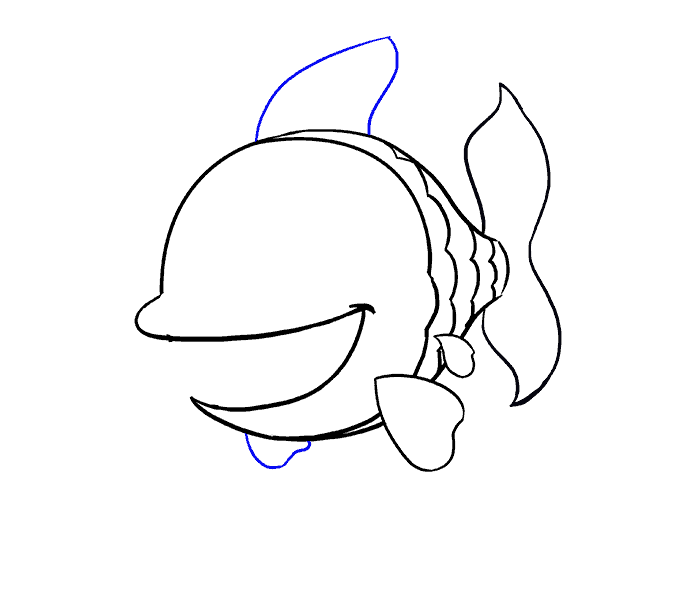 Cách vẽ con cá phần 12