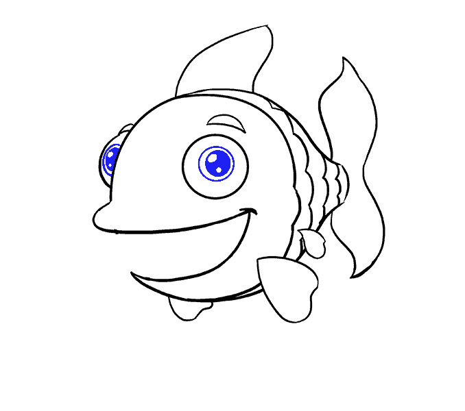 Cách vẽ con cá phần 15