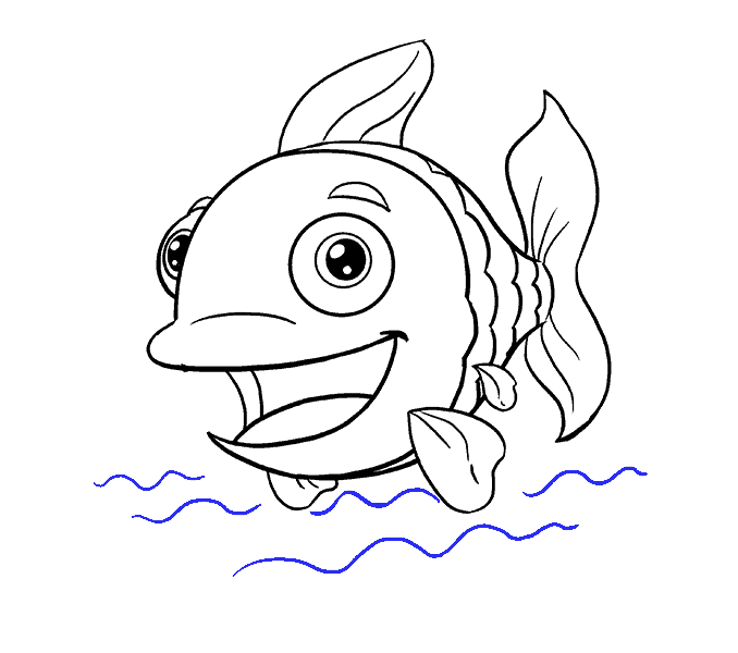 Cách vẽ con cá phần 19