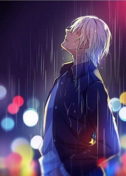 Những chàng trai anime tuyệt vời dưới mưa