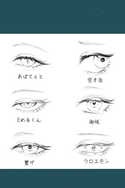 Cách vẽ mắt anime nam đầy màu sắc