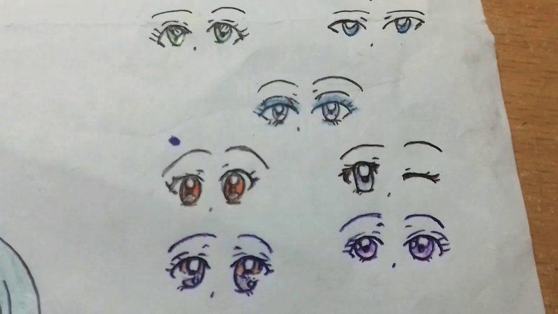 Cách vẽ mắt anime với nhiều kiểu mắt