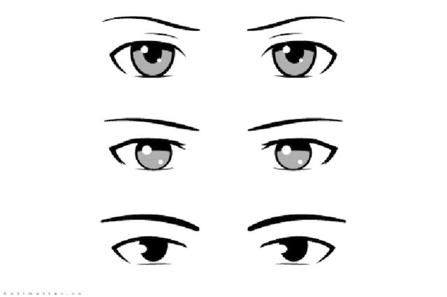 Cách vẽ mắt anime nam dễ thương