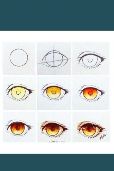 Cách vẽ mắt anime chi tiết từ ảnh đến màu