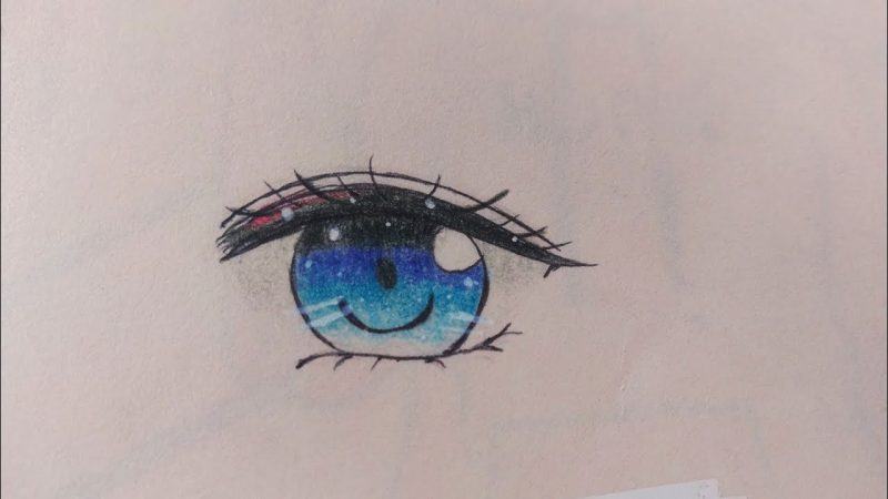 Cách vẽ mắt xanh anime đẹp