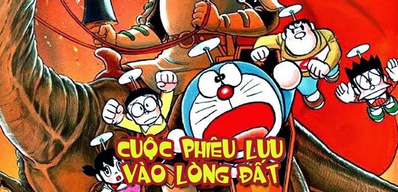 Hình ảnh Doraemon chui xuống lòng đất