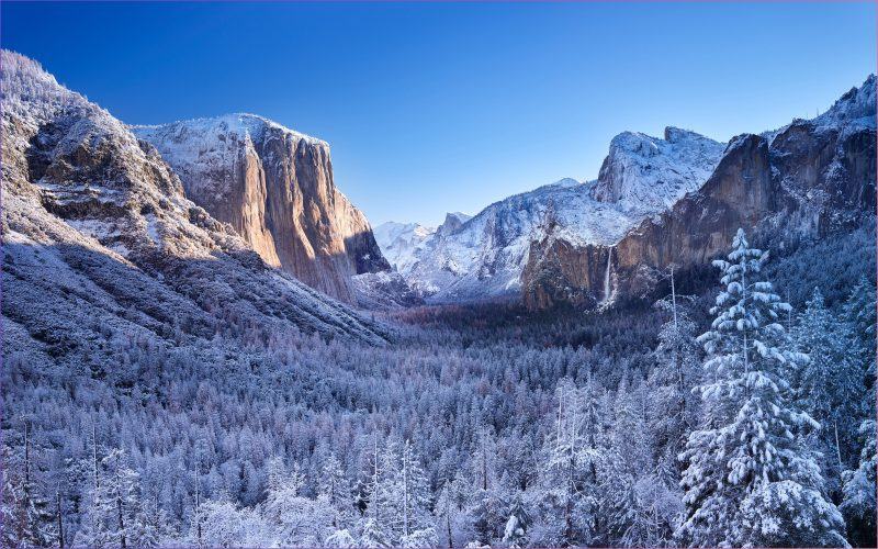 Phong cảnh tuyệt đẹp của núi tuyết ở 4K -3840x2400 pixel