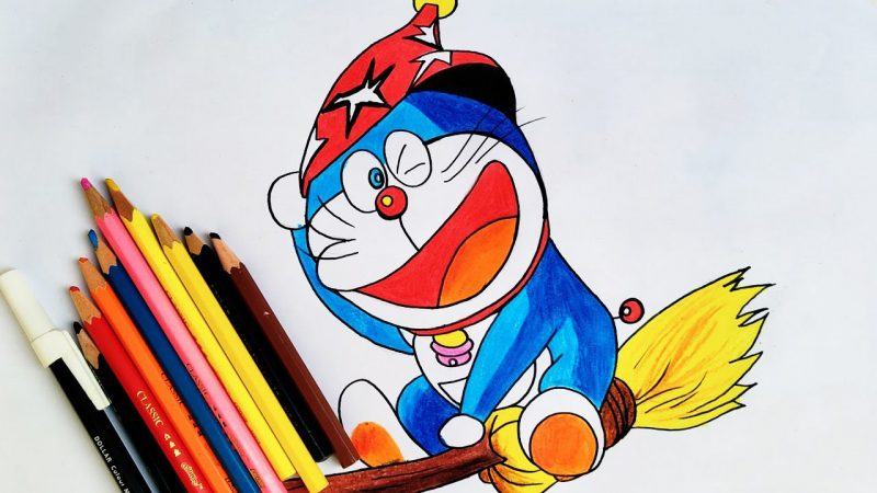 Vẽ Doraemon thành phù thủy