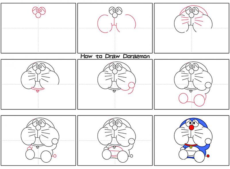 5 cách vẽ Doremon siêu dễ thương  YeuTreNet