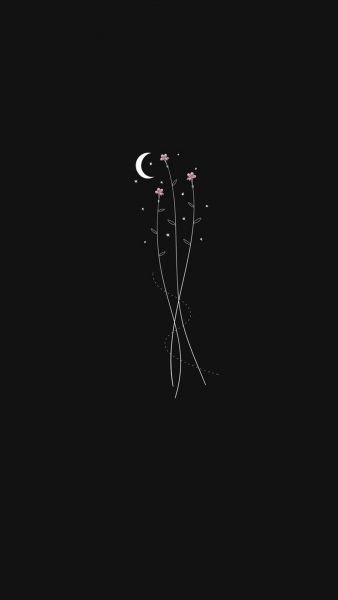 hình đại diện tang lễ của hoa và mặt trăng