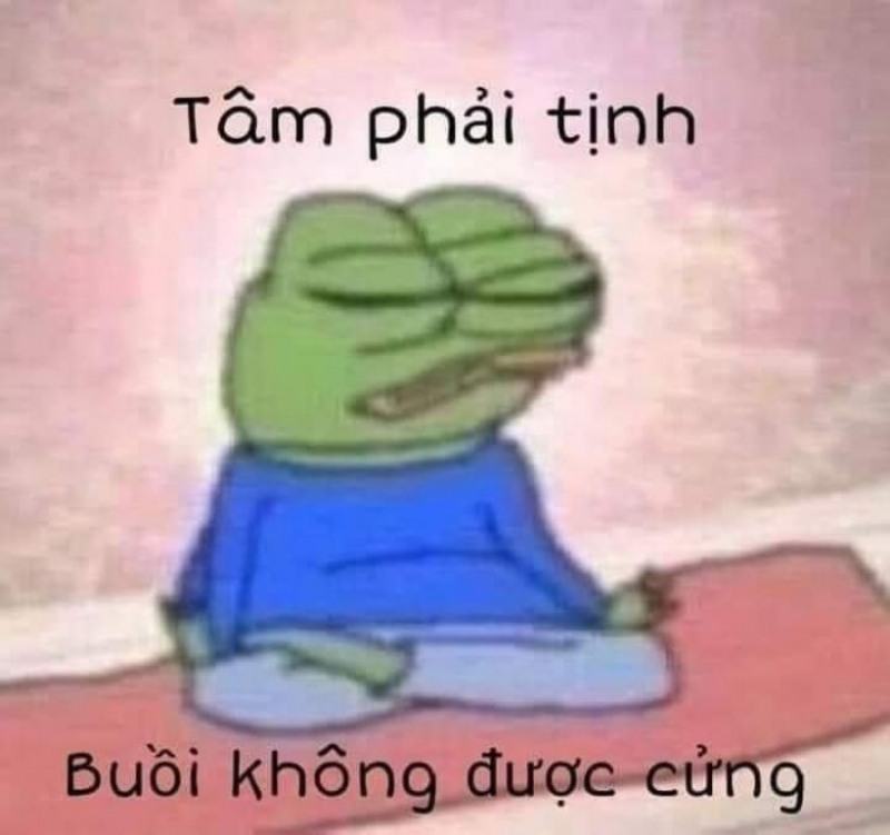 meme ếch xanh và trắng