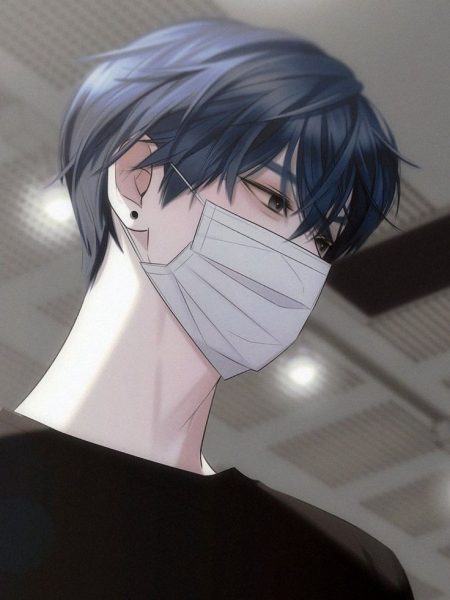 Một avatar nam đẹp trai đeo mặt nạ
