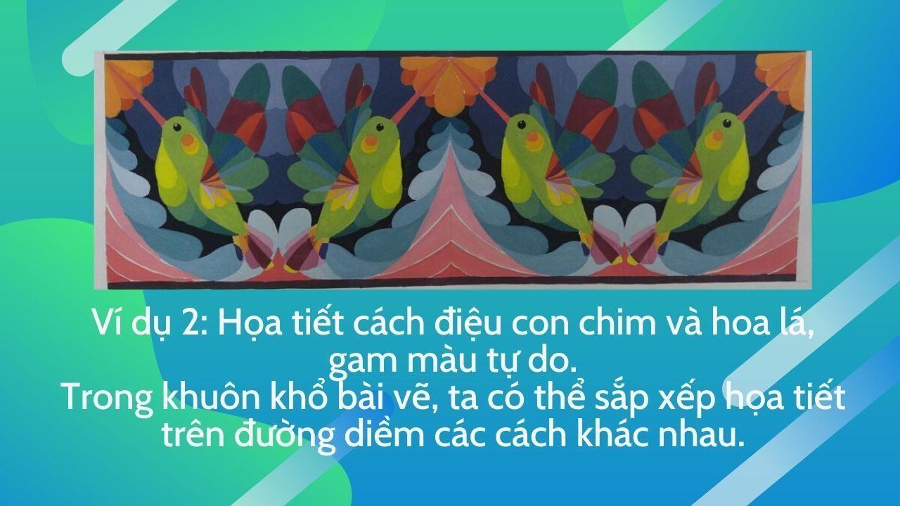 Họa tiết chim và hoa