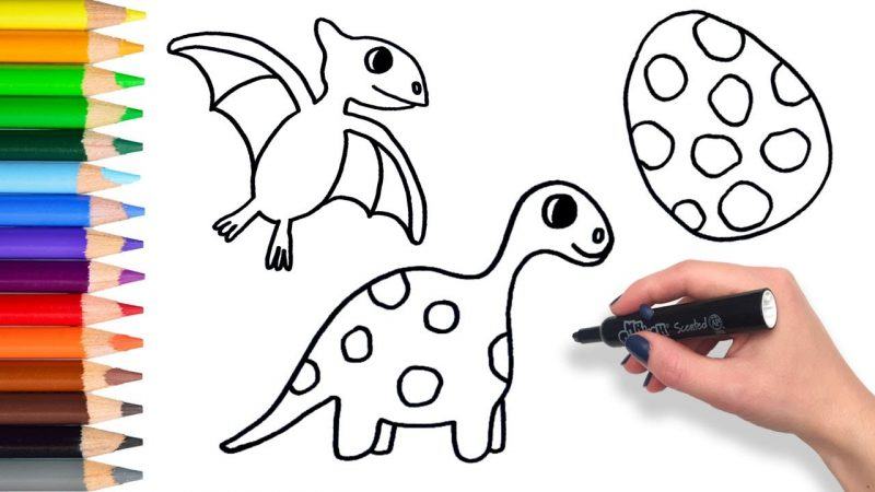 Vẽ động vật khủng long cho trẻ em