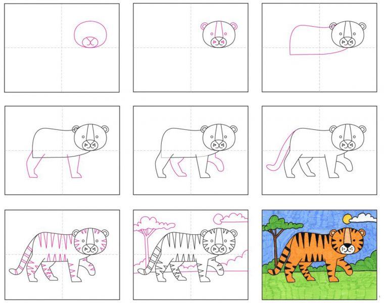 Cách vẽ động vật hổ