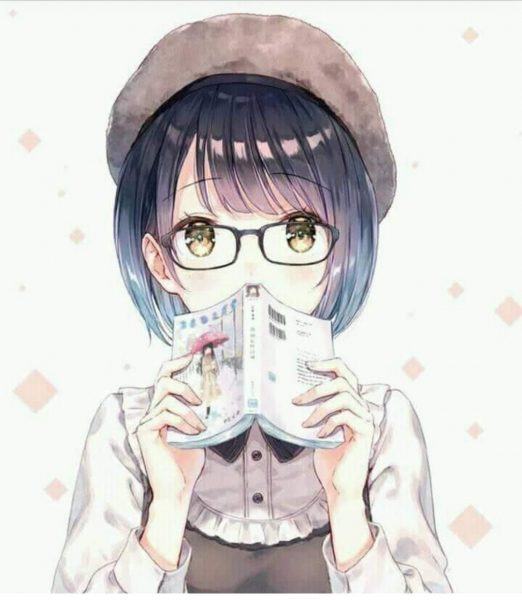 Một avatar anime đeo kính