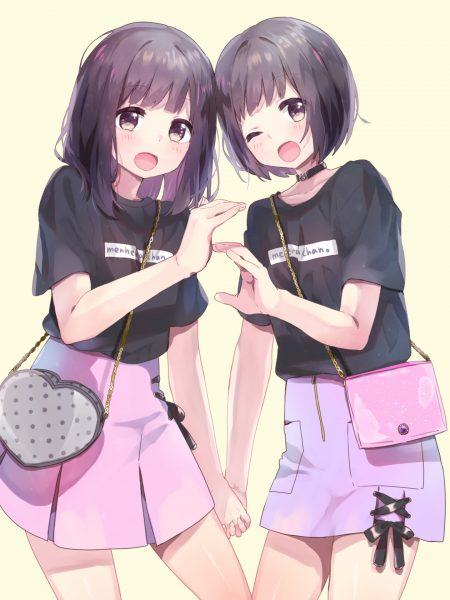 Hình đại diện đôi BFF nữ dễ thương anime