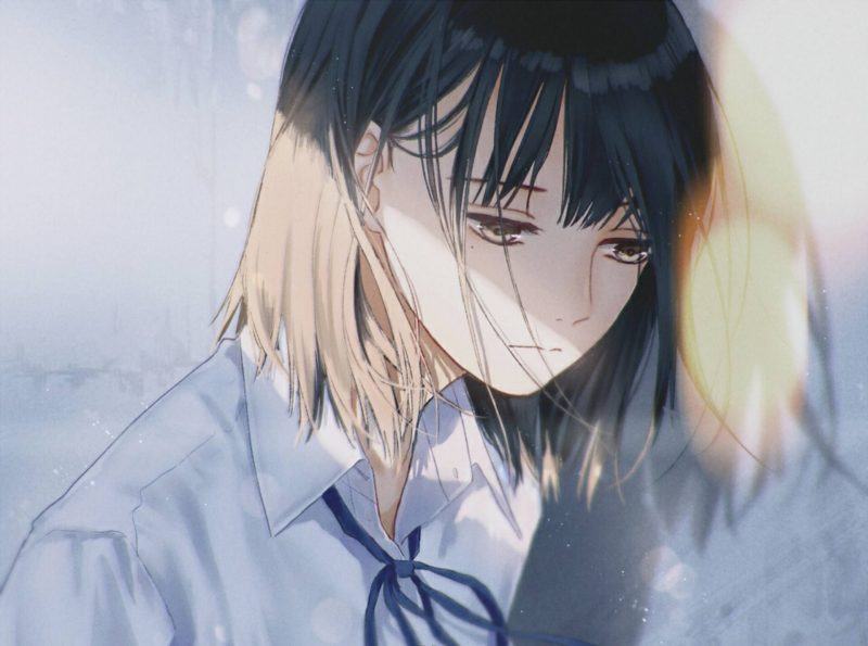 avatar phim hoạt hình trái tim tan vỡ cô gái buồn