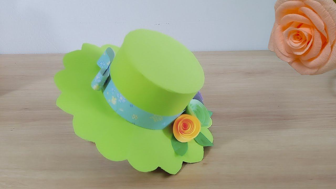 Cách làm nón giấy / How to make a paper hat - YouTube