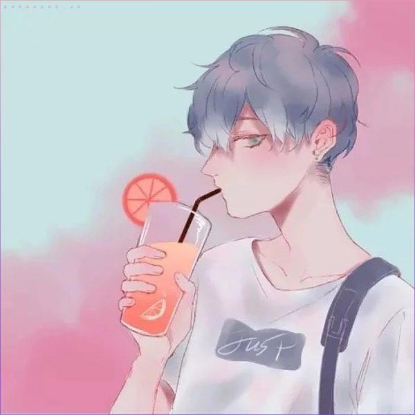anime avatar gia đình uống nước cam người đàn ông
