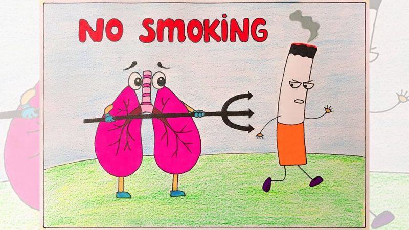 Vẽ tranh chủ đề thế giới không khói thuốc