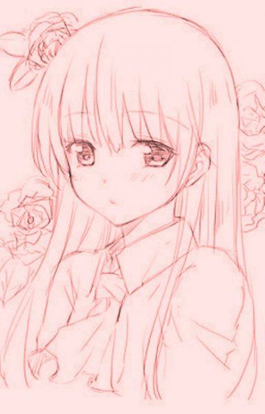 Vẽ anime đẹp trên giấy hồng