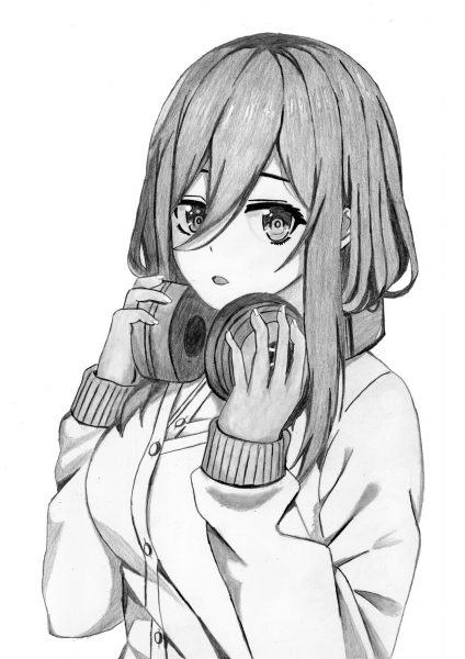 Một phim hoạt hình anime dễ thương về một nữ sinh đeo tai nghe