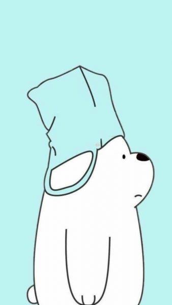 hình ảnh gấu bắc cực đeo túi giấy
