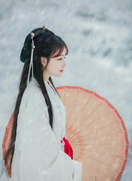Bức tranh Trung Quốc cổ đại đi trong tuyết