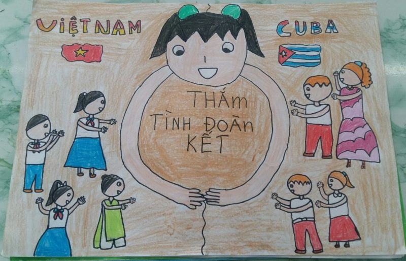 Vẽ về tình hữu nghị và hợp tác giữa Việt Nam và Cuba