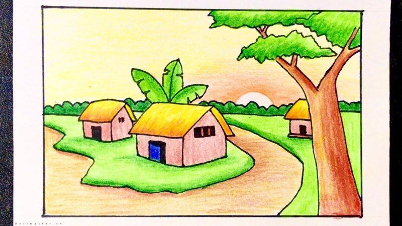Một bức tranh giản dị về vùng nông thôn, làng quê thân thuộc