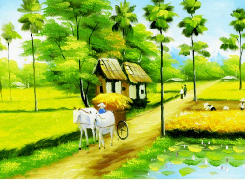 Vẽ quê hương giản dị bằng xe gạo