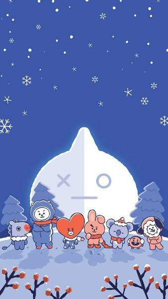 Hình ảnh linh vật Giáng sinh của BTS