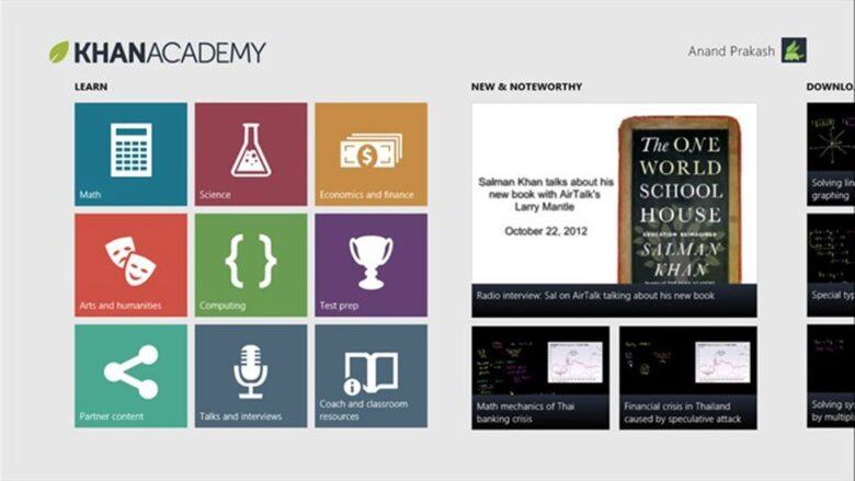 Khan Academy cung cấp một chương trình quản lý tiền