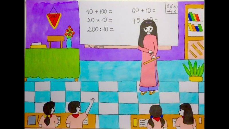 Giờ học vẽ cho học sinh giỏi toán