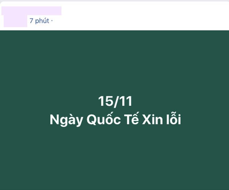 tôi xin lỗi đại hội