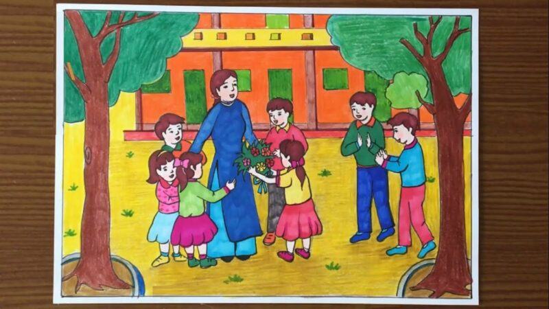 Vẽ tranh chủ đề ngày nhà giáo việt nam 2011