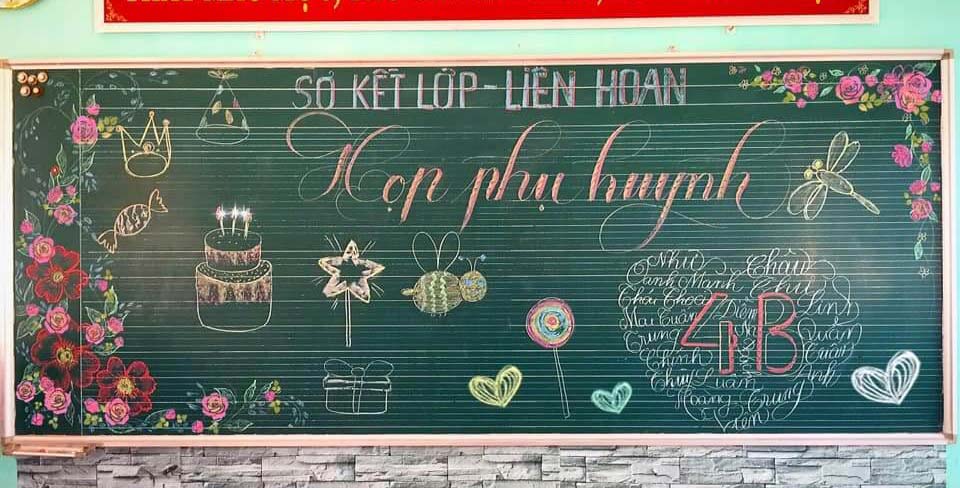 Trang trí họp phụ huynh cuối năm