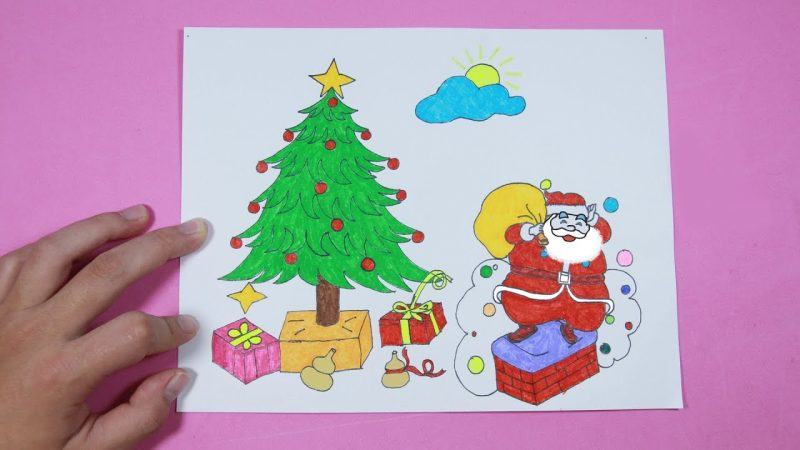 Vẽ Giáng sinh siêu dễ dàng cho trẻ em