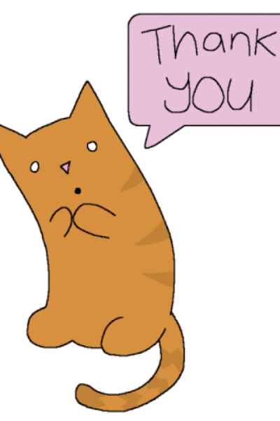 mèo dễ thương cảm ơn bạn phim hoạt hình