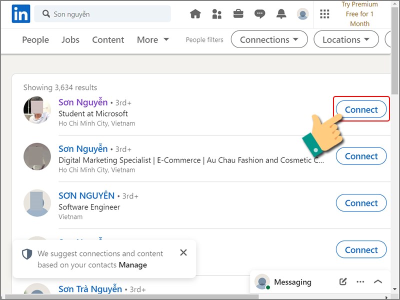 Bạn có thể kết nối với bất kỳ ai trên LinkedIn chỉ với một nút bấm.