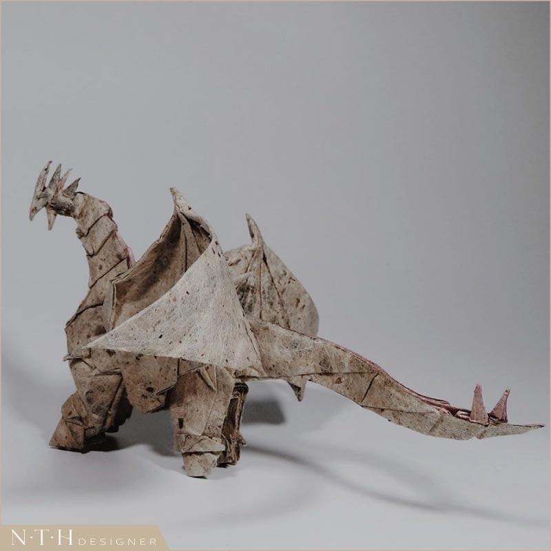 Mô Hình Con Rồng Bằng Giấy Origami - Big Dragon