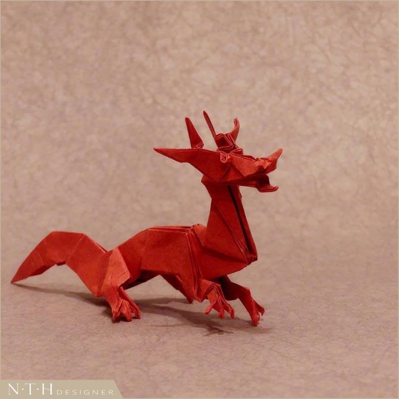 Mô Hình Rồng Bằng Giấy Origami - Oriental Dragon của Jun Maekawa