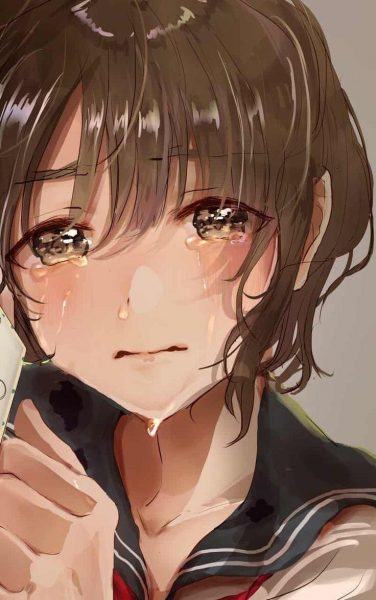 Ảnh anime cô gái buồn khóc