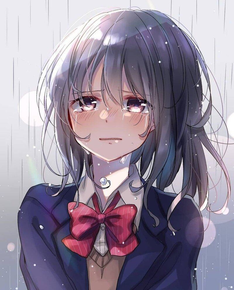 Ảnh anime khóc trong mưa 3