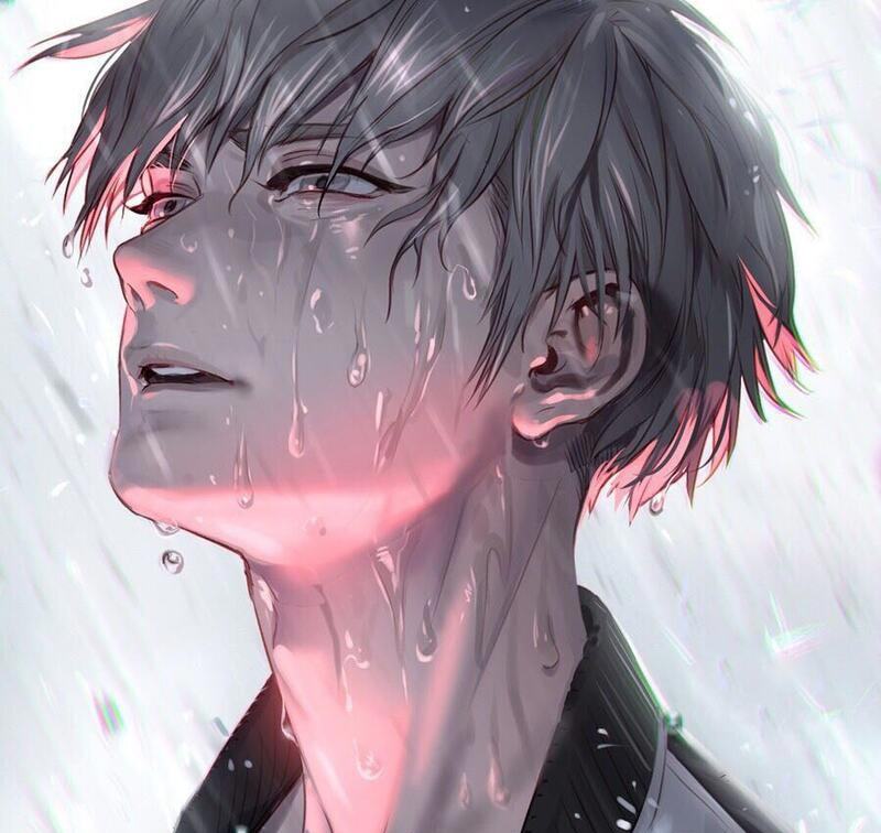 Ảnh anime khóc trong mưa 6
