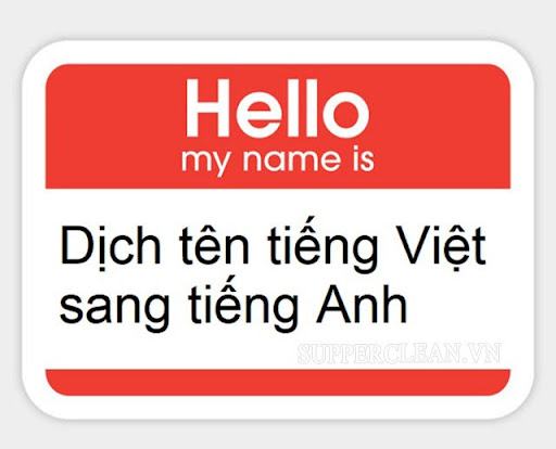 tên tiếng anh của bạn la gì