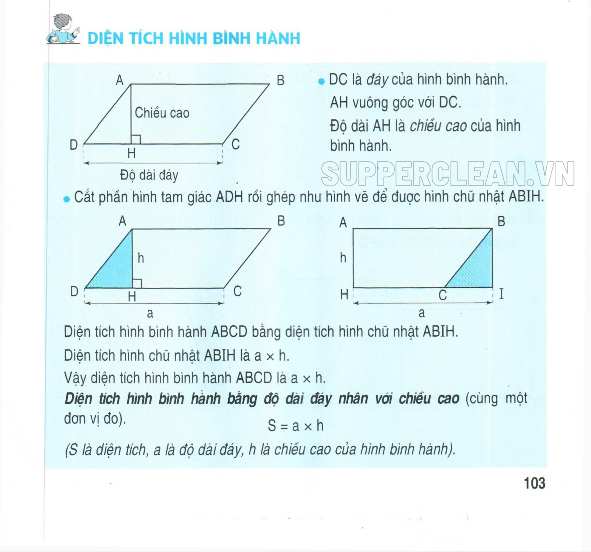 một phần của hình bình hành