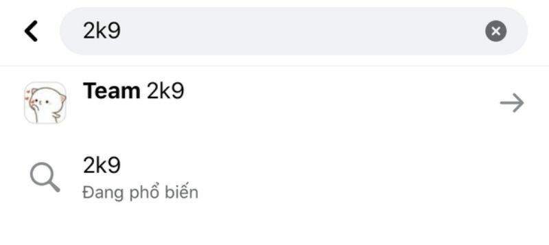 Team 2k9 hiện đang đứng top tìm kiếm facebook