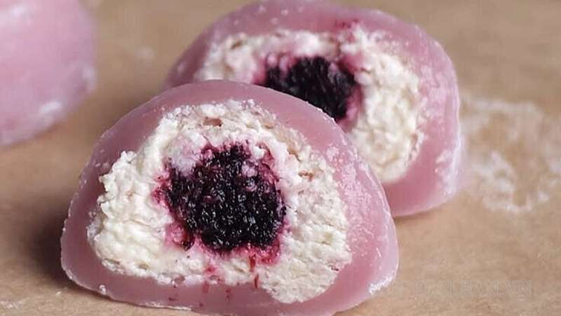 Kem mochi Nhật Bản với lớp vỏ mềm và nhân kem